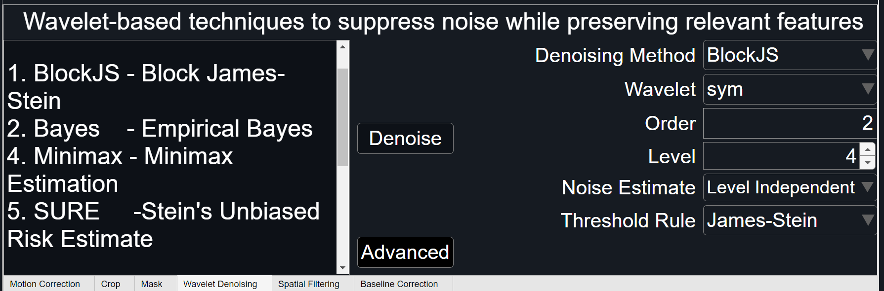 wavelet denoising